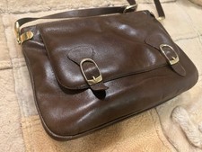 Borsa Vintage Anni 90 Vera Pelle Marrone Made in Italy Tracolla Elegante