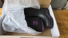 Image of Woodland W395A Black Ladies Neoprene Wellington Boot. Size 3