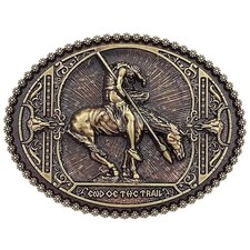 Brass Colored Native Horse Belt Buckle