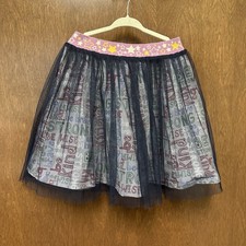 Matilda Jane 435 Shining Star Tutu Skirt Girls 8 Navy Blue Layered Stars