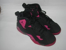 Nike Air Jordan True Flight GG 5Y Girls Black Sport Fuchsia Basketball Shoes