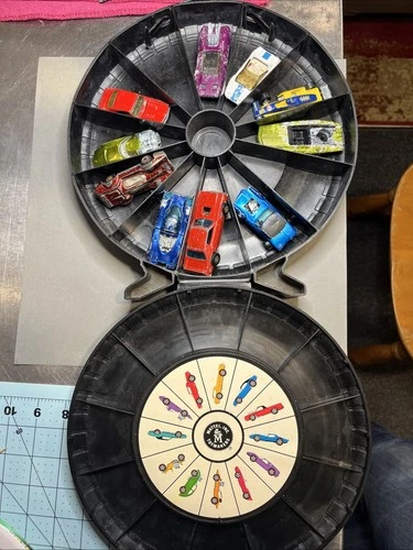 1967 Hot Wheels Rally Case,w/ 10 Cars, Redline, Mattel