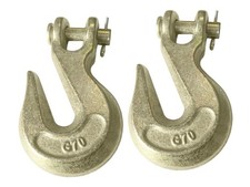 2 Pack 5/8" G70 Clevis Grab Hooks 15800 lb WLL Fits 5/8 Chain DOT