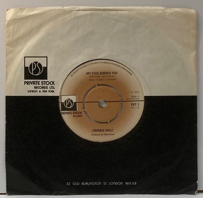 Frankie Valli My Eyes Adored You Jersey Boys Four Seasons 70s Vinyl 45