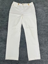 St John Sport By Marie Gray Cream Straight Leg Pants Size 4