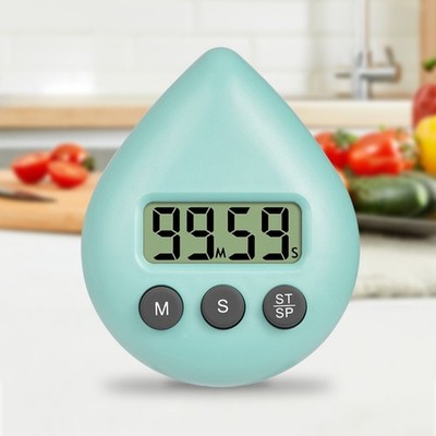 Elektronischer Wassertropfen-Timer zum Kochen, Lernen und Meetings - hellgrün