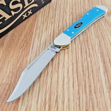 Case XX Mini Copperlock Folding Knife Stainless Blade Blue Synthetic Handle