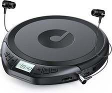 Gueray CD Player Portable Dsicman: with Earphones for Car Black