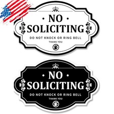 Wooden No Soliciting Sign for Front Door Funny Do Not Knock Decor From USA