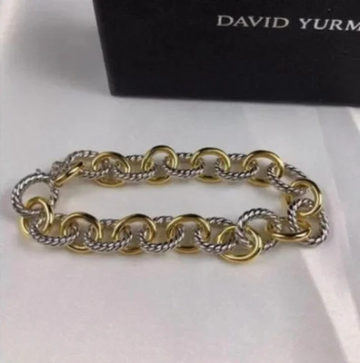 David Yurman 12mm Large Oval Link Cable Chain Bracelet size 7.5 in