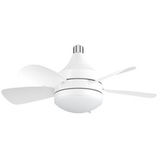 Home Space Saving LED Light & Ceiling Fan Combination with Strong Airflow 2 In 1