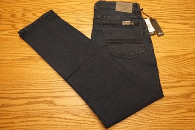 NWT MEN'S BUFFALO DAVID BITTON JEANS Evan-X Slim Straight Stretch Dark Blue $109