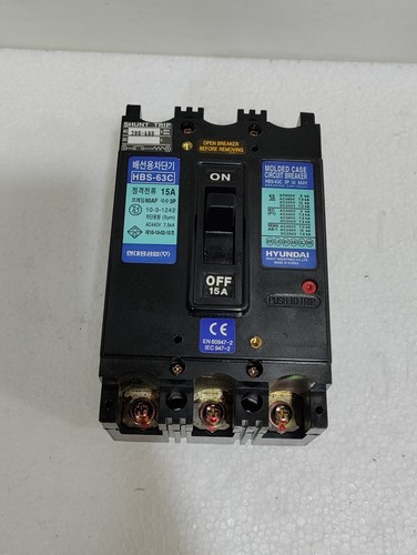 "New in Box" Hyundai Hbs-63C Circuit Breaker 15A 3P - 第 6/6 張圖片