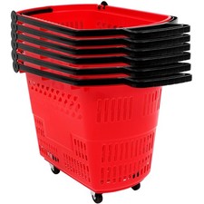 35L Shopping Basket Plastic Shopping Basket Laundry Basket Sundries Basket 6Pack