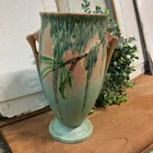 Vtg Roseville Pottery Large Moss Pink Double Handled Amphora Vase 782-9 1930’s