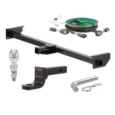 Curt RV Complete Hitch Tow Package 2" Receiver 2" Ball for Jeep Wrangler