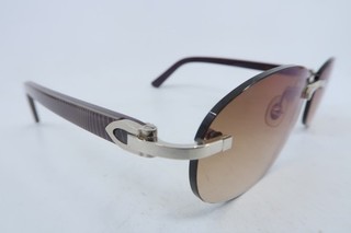 Vintage Cartier PARIS rimless sunglasses C Decor w/acetate size 57 16 135 KILLER