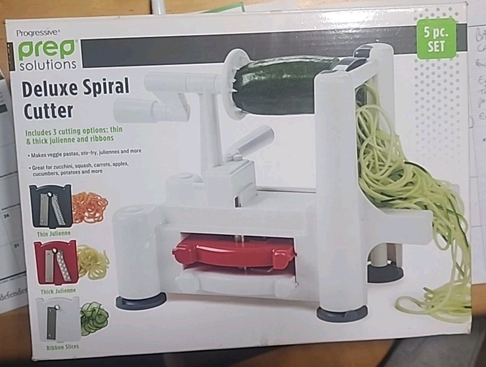 Progressive Prep Solutions 5-Piece Spiral Cutter Set for Veggie Noodles