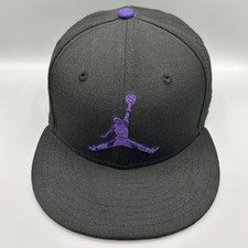 Gorra Air Jordan para hombre negra púrpura bordada Jumpman gorra trasera a presión lana