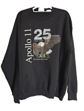 Vintage / Lee / Apollo 11 Eagle Sweatshirt Black NASA Moon Landing XL