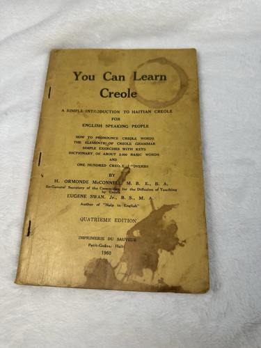 You Can Learn Creole (1960) Haitian Creole Language Booklet 4th Edition