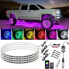 17 Rgb Wheel Lights - Appremote 7 Colorsmusic Waterproofcar Hub Decoration