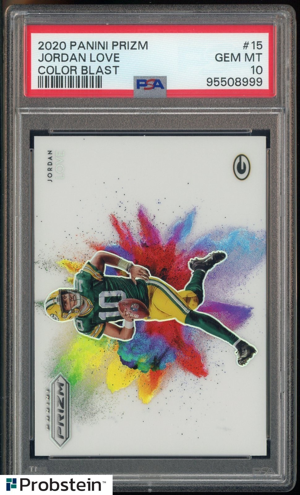 Jordan Love Panini Prizm Color Blast #15 Base