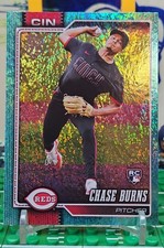 2026 Topps Series 1 - Chase Burns #312 Aqua Holo Foil (RC) Reds
