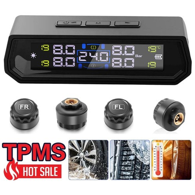 #ad 4 Sensors TPMS Tire Pressure Monitoring System for RV Motor Home Caravan Trucks $28.99