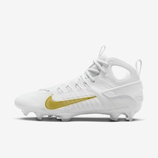 Nike Huarache 9 Elite LAX Lacrosse Cleats FD0088-100 White/Whit