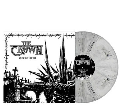 THE CROWN - Crown Of Thorns Gatefold LP white black marbled Vinyl NEUWARE
