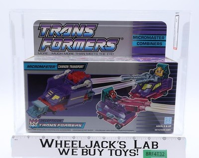 Cannon Transport AFA HIGHEST GRADE 80 POP 1 G1 Transformers Hasbro Tape Sealed