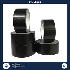 5 Roll Black Duct Tape - 50mm x 27.4m Adhesive for Repairs & Sealing 0.29 per metre