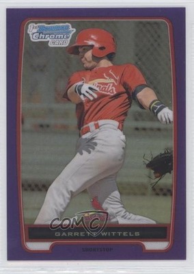 2012 Bowman Chrome Prospects Retail Purple Refractor 102/199 Garrett Wittels sh7
