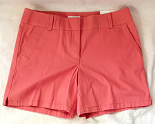 LOFT Outlet Pink Chino Shorts Cotton Twill Mid Rise Women's Size 6