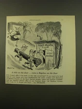 1961 Bigelow Carpet Advertisement - art by Sid Hix - Tiger Athletik Club Offis