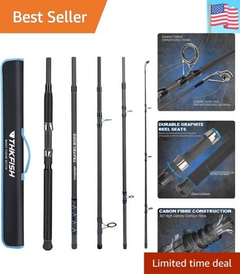 4 Piece/5 Piece Saltwater Travel Rod, Heavy Spinning Fishing Rod Portable Tra...