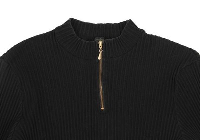 Jean Paul GAULTIER HOMME Half Zipper Rib Top Size 48(K