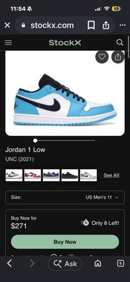 Jordan Air Jordan 1 Low UNC 2021 Colorblock Blue White Black Low Top Sneaker