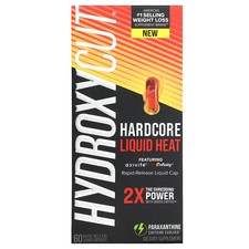 2 X Hydroxycut, Hardcore Liquid Heat , 60 Rapid-Release Liquid Capsules