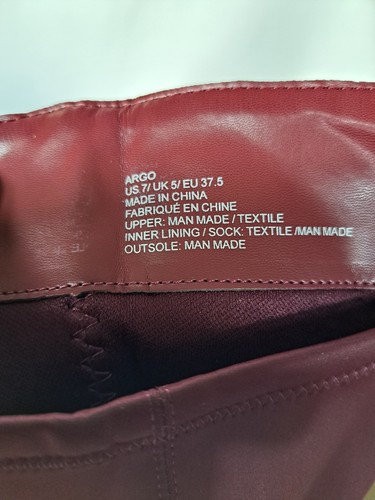 JustFab Argo Maroon Quilted Knee High Riding Boots Side Zip Size 7 NIB - Picture 7 of 8