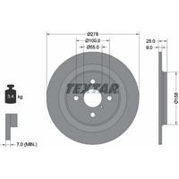 2X Textar 92161903 Bremsscheibe FüR Toyota Daihatsu Yaris Charade P13 P9
