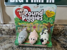 Vintage 90s Galoob Pound Piggies Lovable Piggies New In Box, With Adoption Paper