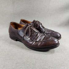 Prada Linea Rossa Mens US Sz 10 Brown Leather Split Toe Derby Dress Shoes Italy
