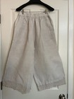 For Cynthia Medium Linen Lace Hem Pockets Elastic Waist Cropped Pants — photo 2