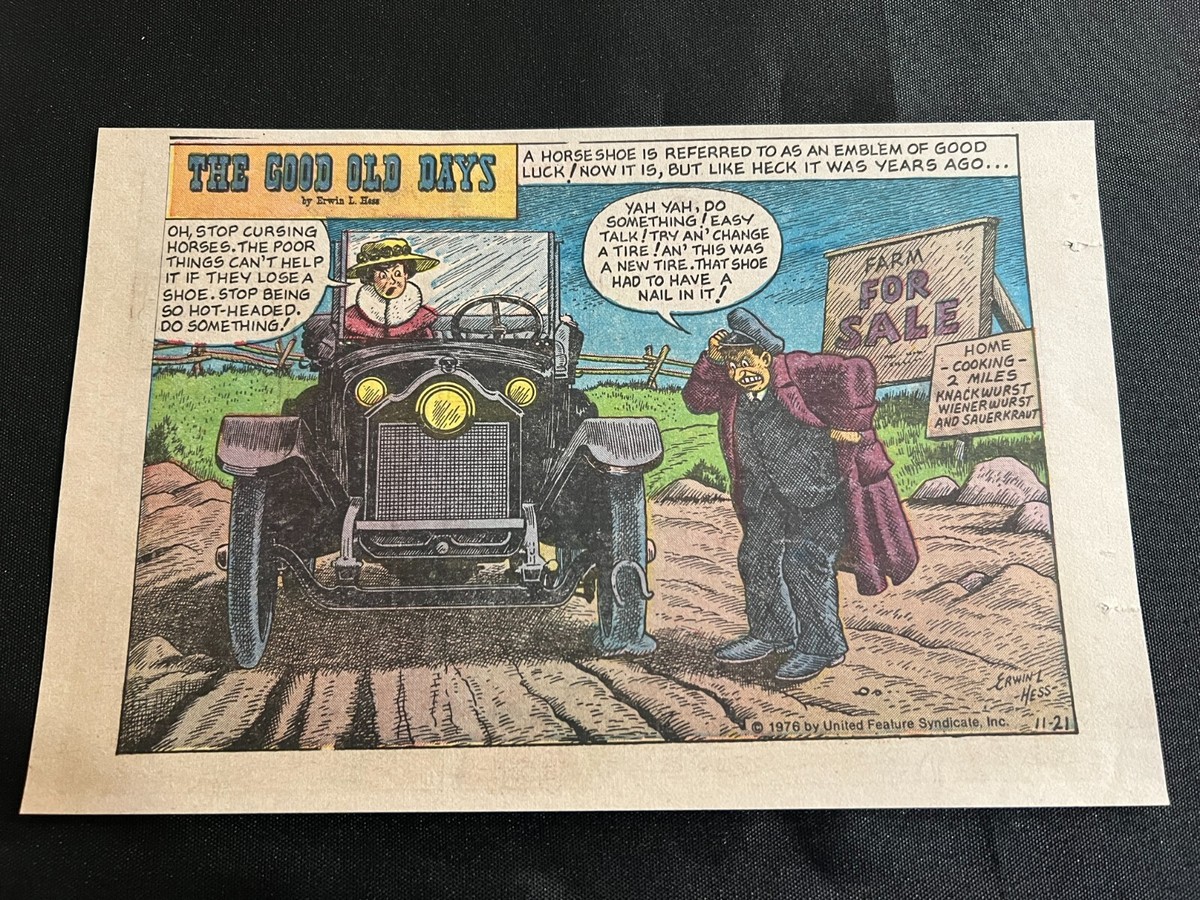 TH01 THE GOOD OLD DAYS Lot of 41 Sunday Tabloid Half Page Comic