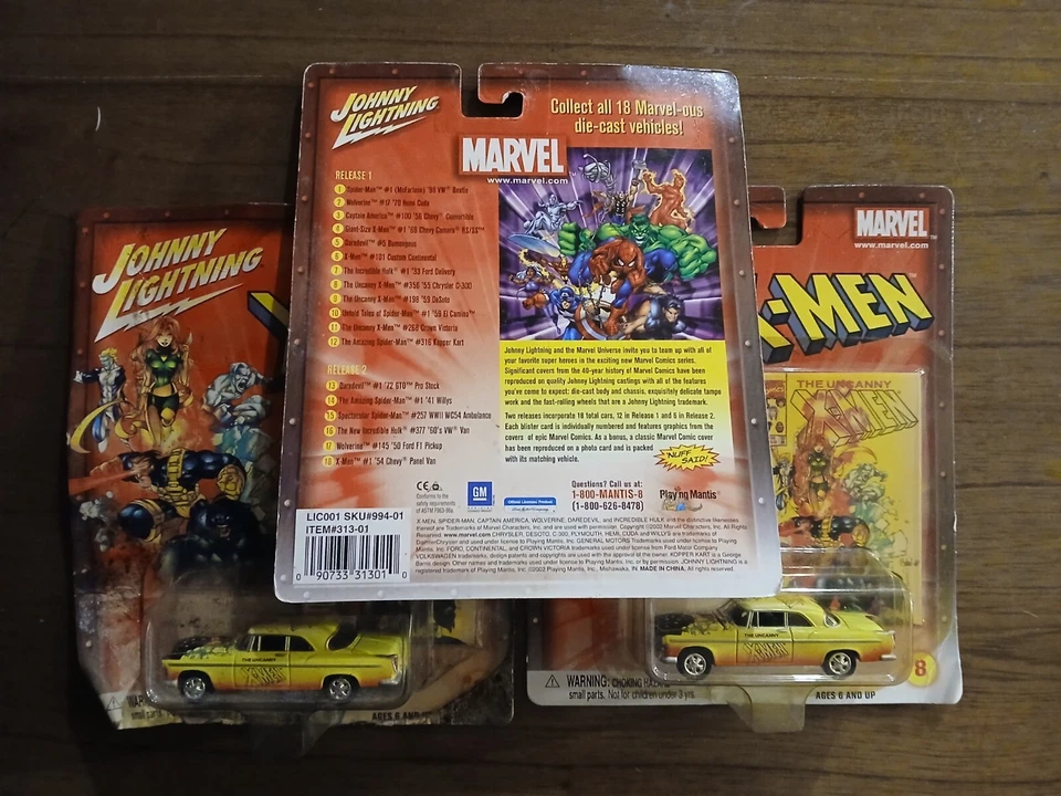 Lote de 3-2002 Johnny Lightning Marvel The Uncanny X-Men #356 '55 Chrysler C-300 Foto 3 de 3