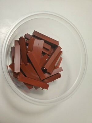 LEGO 1x1x5 Reddish Brown Brick Bricks Building Parts - Lot of 4 - 4226966