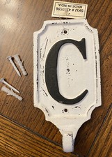 Pottery Barn Alphabet 6 3/4  Metal Hook initial C