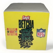 90s LAY’s NFL Monday Night Football Holiday Note Cube. Fritos, Doritos,Rold Gold
